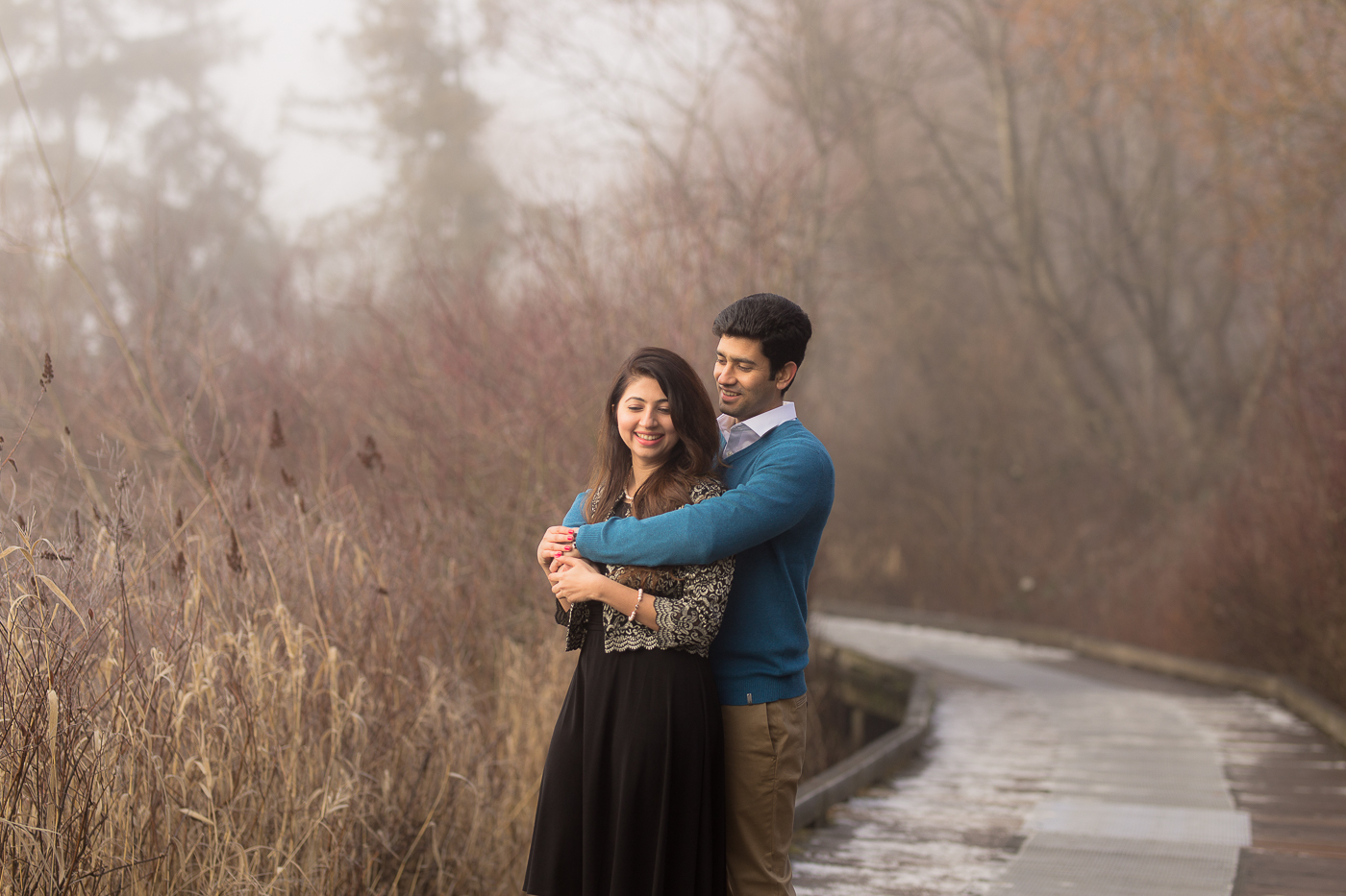 A Deer Lake Winter Engagement Session