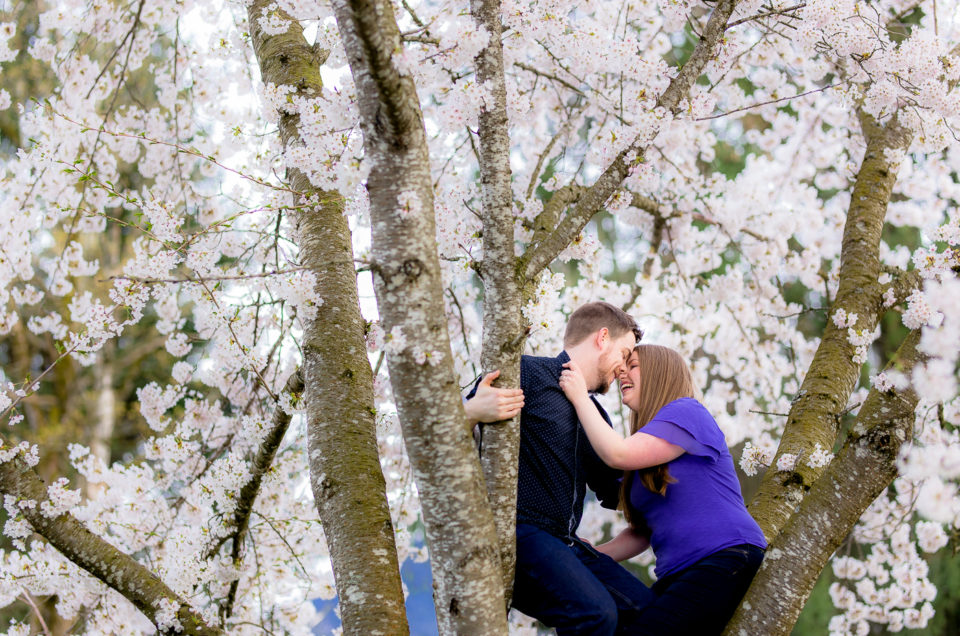 Bria & Mike’s Cherry Blossom Engagement Session [Chilliwack Wedding Photographer]